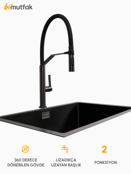 SANTE Çift Fonksiyonlu Esnek Başlıklı Batarya - Gun Gray