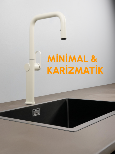 VELTO Çift Akışlı Gizli Spiralli Batarya - Beyaz