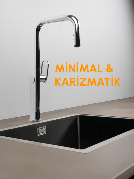 VELTO Çift Akışlı Gizli Spiralli Batarya - Gümüş