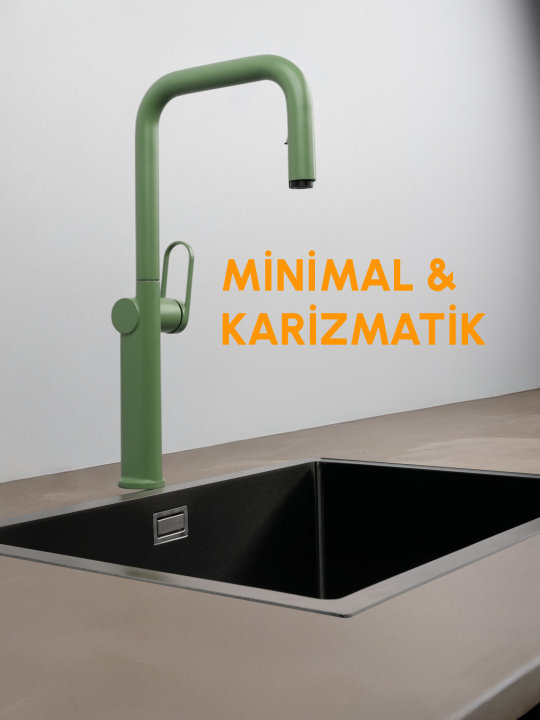 VELTO Çift Akışlı Gizli Spiralli Batarya - Yeşil