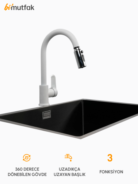 Lume 3 Yollu Esnek Başlıklı Batarya - Beyaz