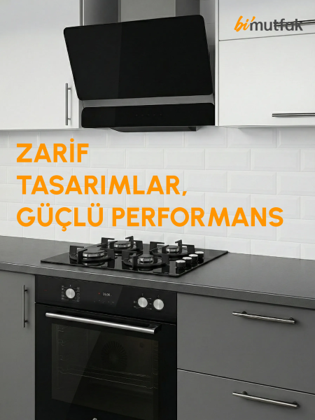 Azure Bohem Bask Ankastre Mutfak Seti - Siyah