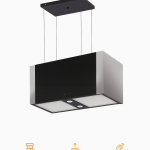 Elegance 800m3 &Ccedil;ekiş G&uuml;&ccedil;l&uuml; 70cm Ada Davlumbaz - Inox