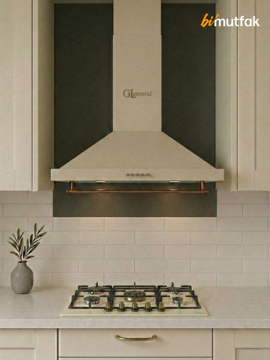 Rustic 60cm Ankastre Mutfak Seti - Krem